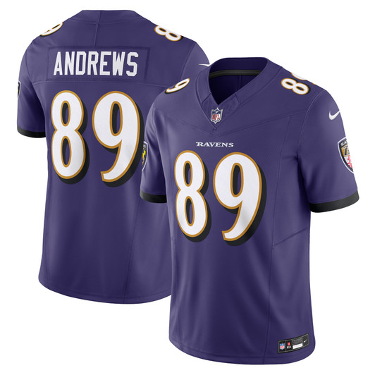 [FULLY STITCHED] Baltimore Ravens Mark Andrews Purple Style 2 Limited Football Jersey 