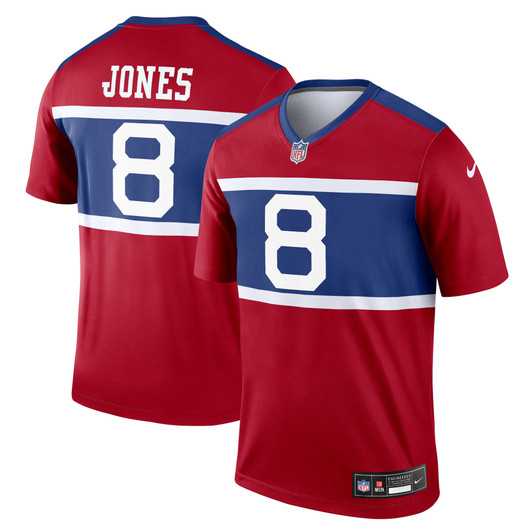 [FULLY STITCHED] New York Giants Daniel Jones Alternate Century Red Style 2 Limited Football Jersey 