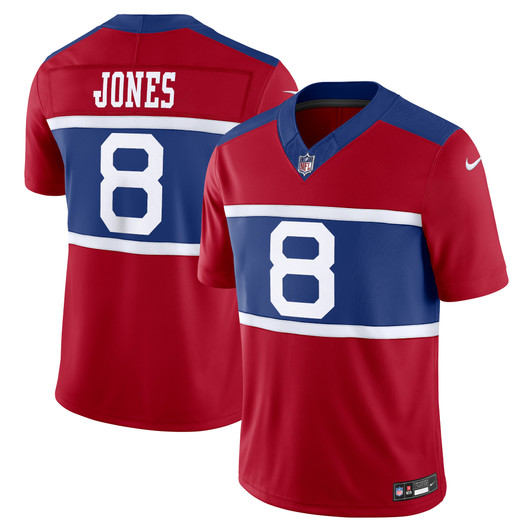[FULLY STITCHED] New York Giants Daniel Jones Alternate Century Red Style 3 Limited Football Jersey 