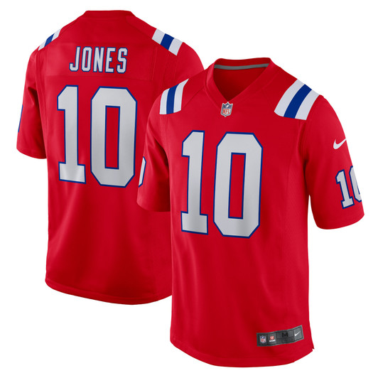 [FULLY STITCHED] New England Patriots Mac Jones Alternate Red Style 3 Limited Football Jersey 