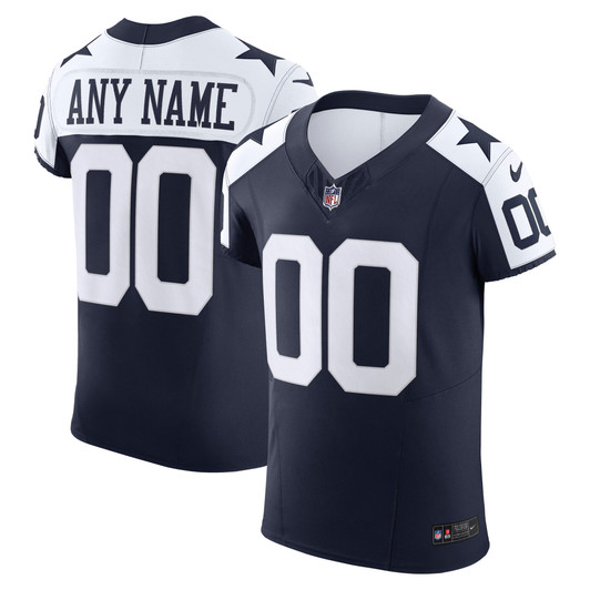 [FULLY STITCHED] Dallas Cowboys Navy Style 7 Limited Football Jersey 