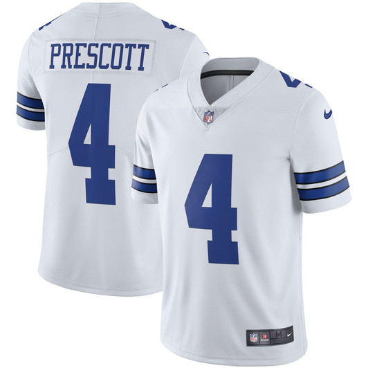 [FULLY STITCHED] Dallas Cowboys Dak Prescott White Style 2 Limited Football Jersey 