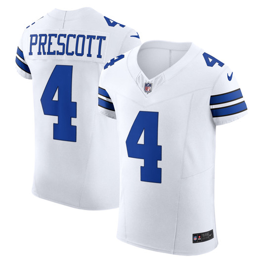 [FULLY STITCHED] Dallas Cowboys Dak Prescott White Style 3 Limited Football Jersey 