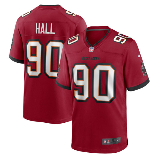 [FULLY STITCHED] Tampa Bay Buccaneers Logan Hall Red Style 3 Limited Football Jersey 