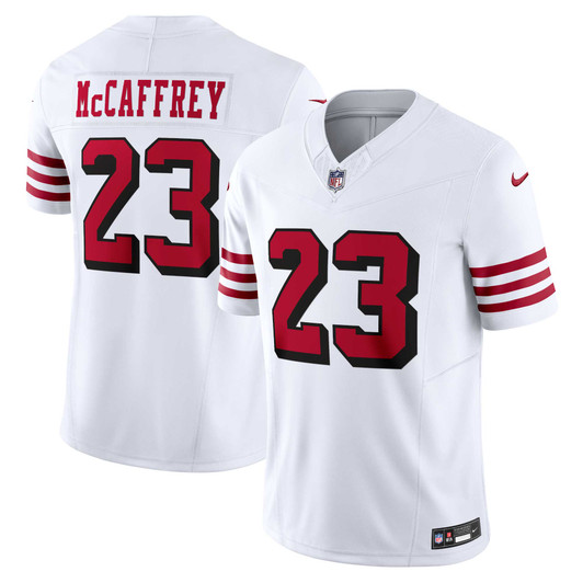 [FULLY STITCHED] San Francisco 49ers Christian Mccaffrey 2nd Alternate White Limited Football Jersey 