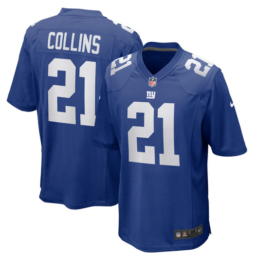 [FULLY STITCHED] New York Giants Landon Collins Home Royal Limited Football Jersey 