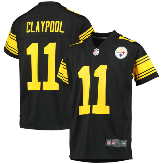 [FULLY STITCHED] Pittsburgh Steelers Chase Claypool Alternate Black Style 2 Limited Football Jersey 