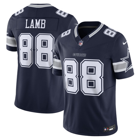 [FULLY STITCHED] Dallas Cowboys Ceedee Lamb Navy Style 4 Limited Football Jersey 