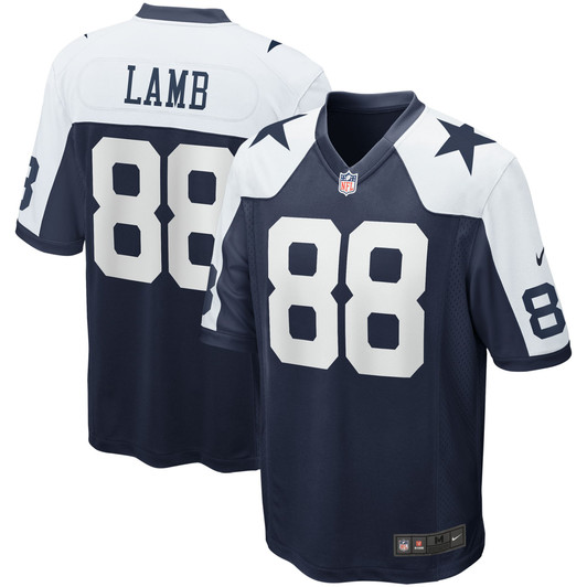 [FULLY STITCHED] Dallas Cowboys Ceedee Lamb Alternate Navy Style 4 Limited Football Jersey 