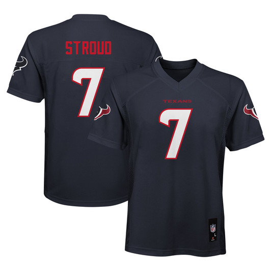 [FULLY STITCHED] Houston Texans CJ Stroud Navy Style 8 Limited Football Jersey 