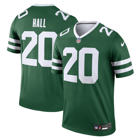 [FULLY STITCHED] New York Jets Breece Hall Legacy Green Style 6 Limited Football Jersey 