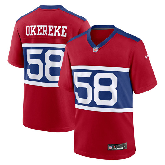 [FULLY STITCHED] New York Giants Bobby Okereke Alternate Century Red Limited Football Jersey 