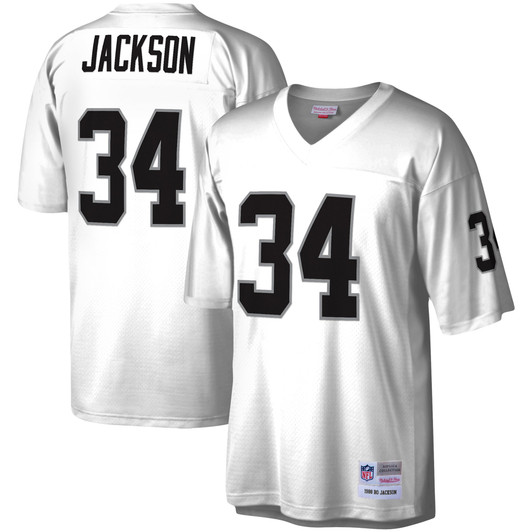 [FULLY STITCHED] Las Vegas Raiders Bo Jackson Legacy White Limited Football Jersey 