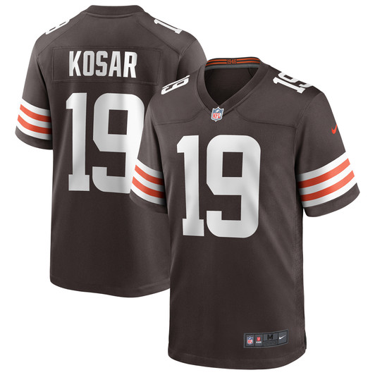 [FULLY STITCHED] Cleveland Browns Bernie Kosar Brown Style 2 Limited Football Jersey 