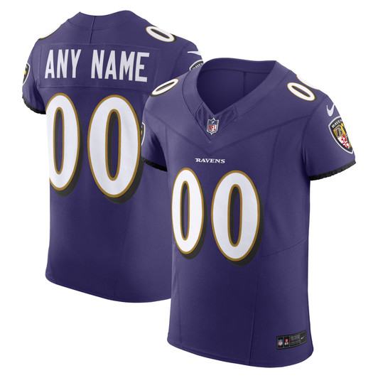 [FULLY STITCHED] Baltimore Ravens Purple Style 4 Limited Football Jersey 