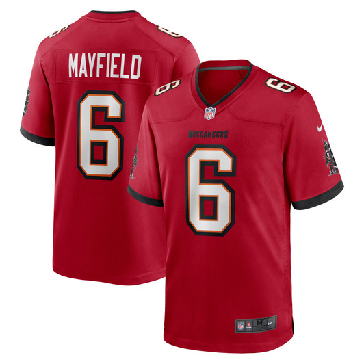 [FULLY STITCHED] Tampa Bay Buccaneers Baker Mayfield Red Style 6 Limited Football Jersey 