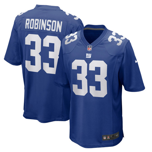 [FULLY STITCHED] New York Giants Aaron Robinson Royal Style 4 Limited Football Jersey 