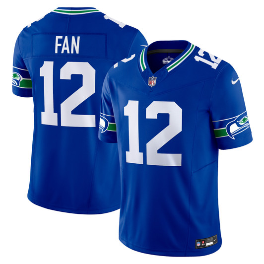 [FULLY STITCHED] Seattle Seahawks 12th Fan Royal Limited Football Jersey 