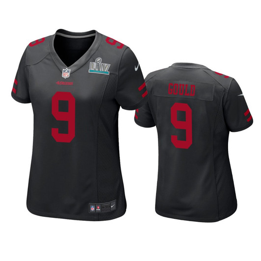 [FULLY STITCHED] San Francisco 49ers Robbie Gould Black Super Bowl LIV Style 2 Limited Football Jersey 