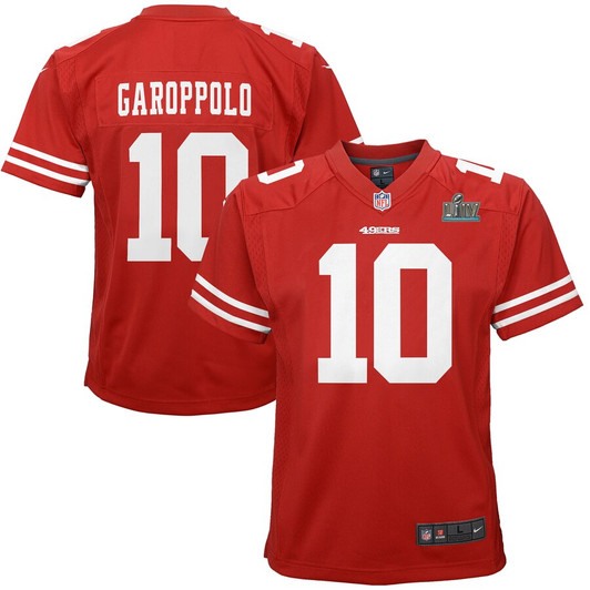 [FULLY STITCHED] San Francisco 49ers Jimmy Garoppolo Super Bowl LIV Scarlet Limited Football Jersey 