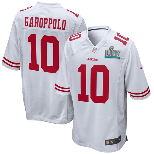 [FULLY STITCHED] San Francisco 49ers Jimmy Garoppolo Super Bowl LIV White Limited Football Jersey 