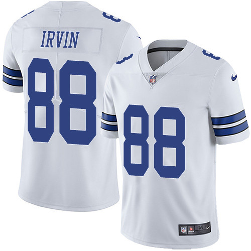 [FULLY STITCHED] #88 Dallas Cowboys Michael Irvin White Limited Football Jersey 