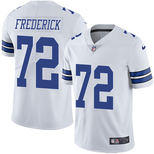 [FULLY STITCHED] #72 Dallas Cowboys Travis Frederick White Limited Football Jersey 