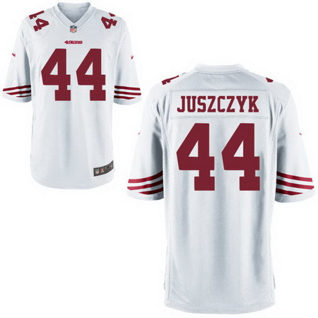 [FULLY STITCHED] #44 San Francisco 49ers Kyle Juszczyk White Road Limited Football Jersey 