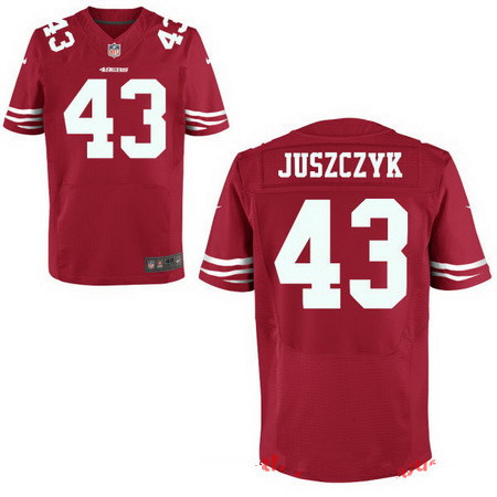 [FULLY STITCHED] #43 San Francisco 49ers Kyle Juszczyk Scarlet Red Limited Football Jersey 