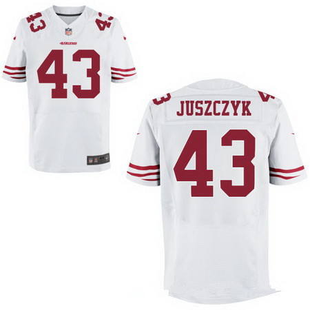 [FULLY STITCHED] #43 San Francisco 49ers Kyle Juszczyk White Road Limited Football Jersey 