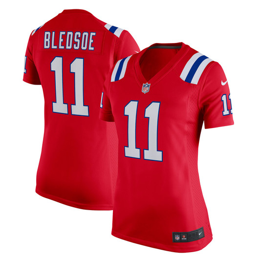 [FULLY STITCHED] New England Patriots Drew Bledsoe Retired Red Style 2 Limited Football Jersey 