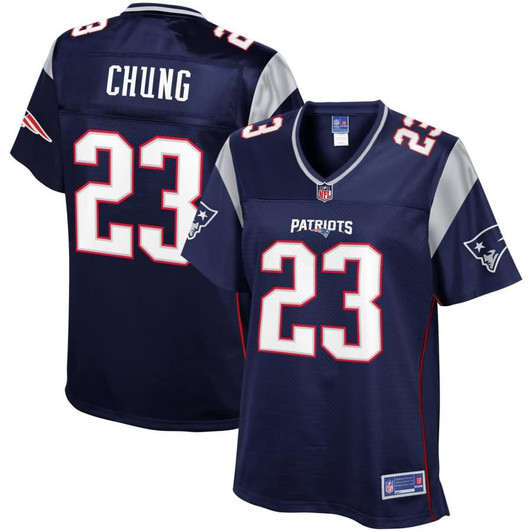 [FULLY STITCHED] New England Patriots Patrick Chung Navy Style 4 Limited Football Jersey 