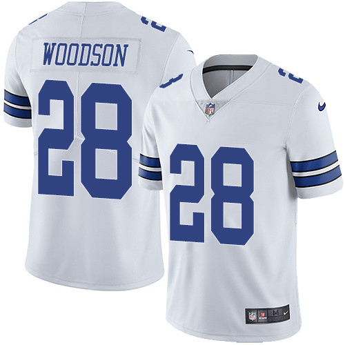 [FULLY STITCHED] #28 Dallas Cowboys Darren Woodson White Limited Football Jersey 