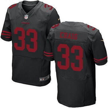 [FULLY STITCHED] #33 San Francisco 49ers Roger Craig Black 2015 Limited Football Jersey 