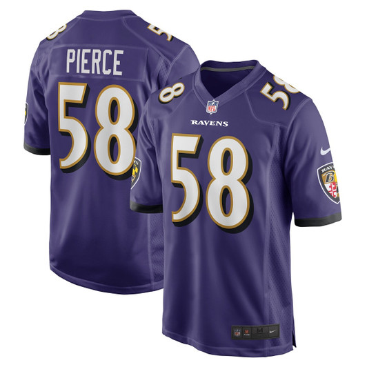 [FULLY STITCHED] Baltimore Ravens Michael Pierce American Purple Limited Football Jersey 