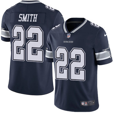 [FULLY STITCHED] #22 Dallas Cowboys Emmitt Smith Navy Blue Limited Football Jersey 