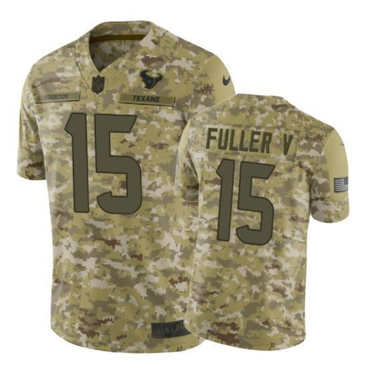[FULLY STITCHED] Houston Texans Will Fuller V Camo Limited Football Jersey 