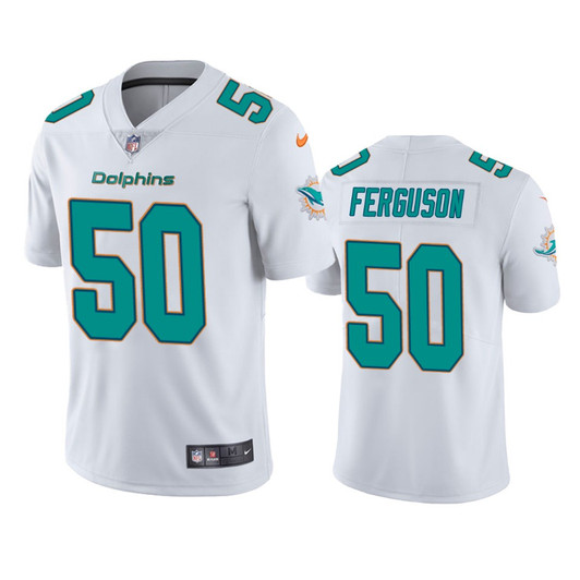 [FULLY STITCHED] Miami Dolphins Blake Ferguson White Style 3 Limited Football Jersey 