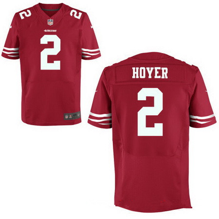 [FULLY STITCHED] #2 San Francisco 49ers Brian Hoyer Scarlet Red Limited Football Jersey 