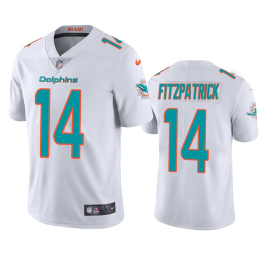[FULLY STITCHED] Miami Dolphins Ryan Fitzpatrick White Style 2 Limited Football Jersey 
