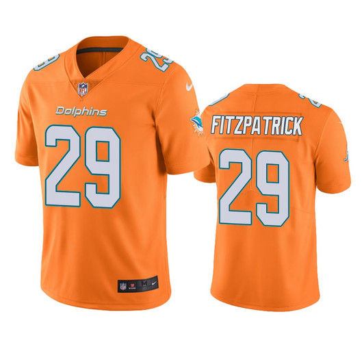 [FULLY STITCHED] Miami Dolphins Minkah Fitzpatrick Orange Color Rush Limited Football Jersey 