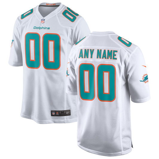 [FULLY STITCHED] Miami Dolphins White Style 2 Limited Football Jersey 