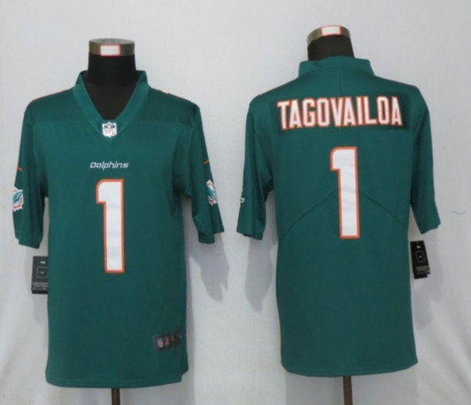 [FULLY STITCHED] #1 Tua Tagovailoa 2020 Pine Green Limited Football Jersey 