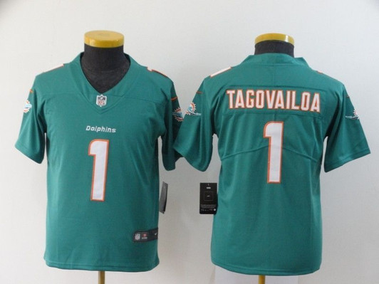 [FULLY STITCHED] #1 Tua Tagovailoa 2020 Teal Green Limited Football Jersey 