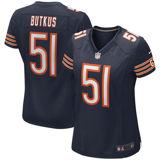 [FULLY STITCHED] Chicago Bears Dick Butkus Navy Style 2 Limited Football Jersey 