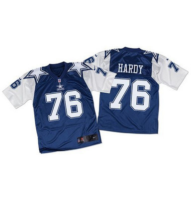 [FULLY STITCHED] #76 Dallas Cowboys Greg Hardy Navy Bluewhite Throwback Limited Football Jersey 