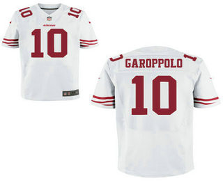 [FULLY STITCHED] #10 San Francisco 49ers Jimmy Garoppolo White Road Limited Football Jersey 