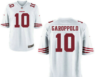 [FULLY STITCHED] #10 San Francisco 49ers Jimmy Garoppolo White Road Style 2 Limited Football Jersey 