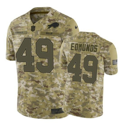 [FULLY STITCHED] Buffalo Bills Tremaine Brandedmunds Camo Limited Football Jersey 