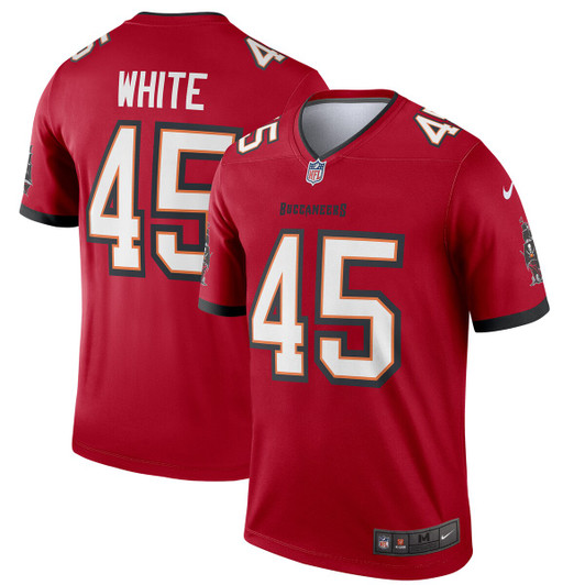 [FULLY STITCHED] Tampa Bay Buccaneers Devin White Red Style 13 Limited Football Jersey 